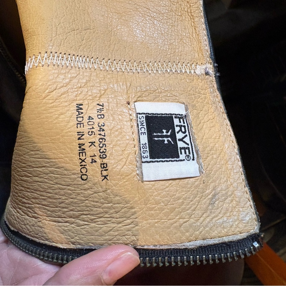 Black tall Frye boots